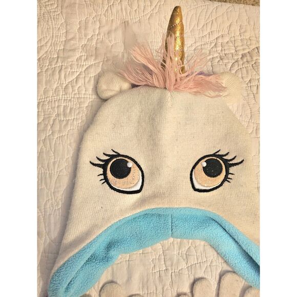Whimsical Unicorn Winter Hat & Glove Set – Girls’ Cozy Cold Weather Accessories - Picture 3 of 13
